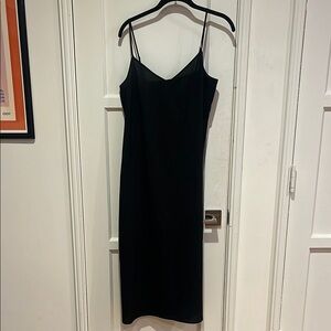 Elegant Black Spaghetti Strap Dress